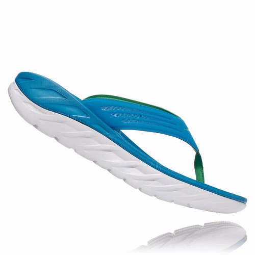 Hoka One One ORA RECOVERY FLIP 2 Sandals For Men India Blue/White IN-7130